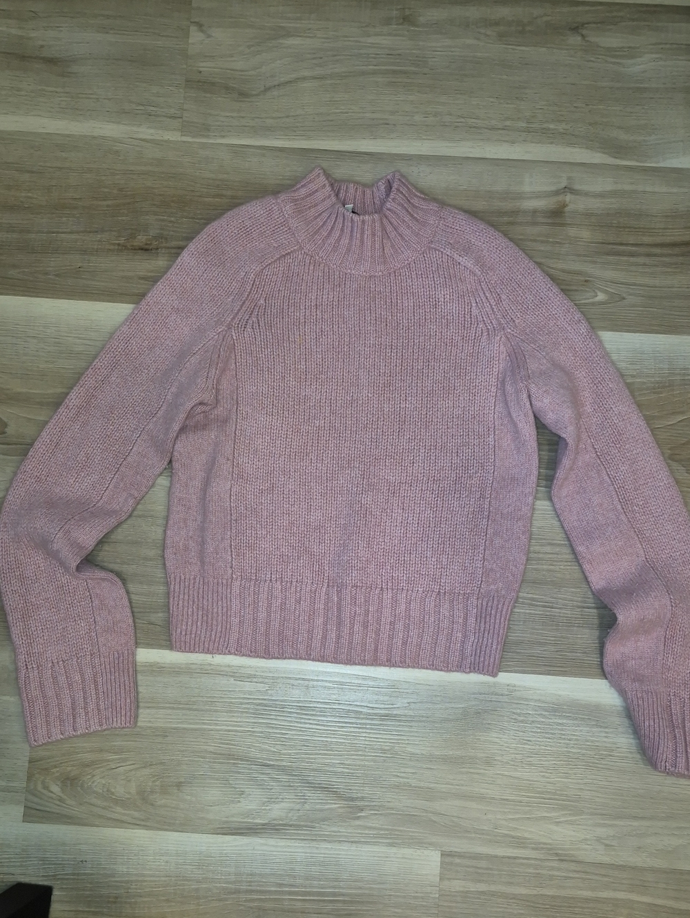 Vince Pink Mock Neck Knit Sweater